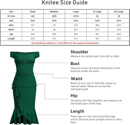 Miniatura 6 de Knitee Vestido formal de noche con cuello en V y volantes y cintura plisada para mujer