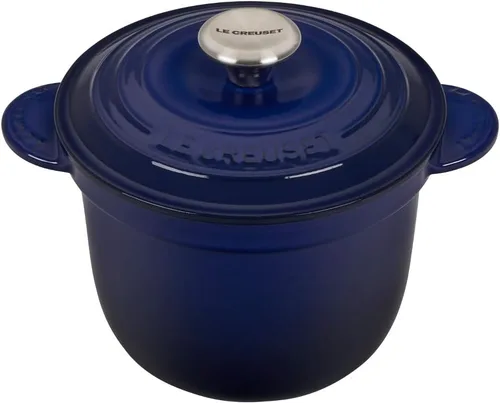 Miniatura 5 de Le Creuset Olla de arroz de hierro fundido esmaltado con tapa y inserto de gres, 2.25 cuartos de galón., Marsella Marseille