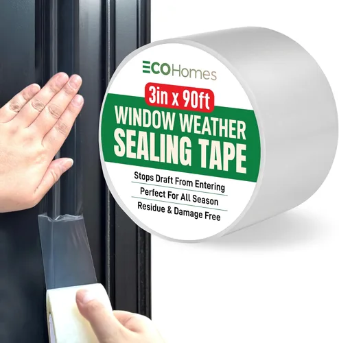 Miniatura 24 de ECOHomes Cinta de sellado para ventanas Cinta de sellado de clima de invierno para bloquear corrientes de aire frío a través de huecos de ventanas