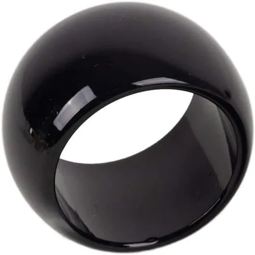 Efavormart - Juego de 4 servilleteros acrílicos negros 2-Negro