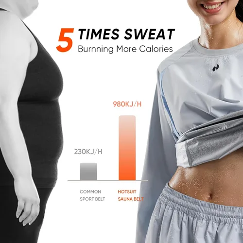 Miniatura 2 de HOTSUIT Traje de sauna para mujer, duradero, gimnasio, entrenamiento, sauna, chaqueta, pantalones, trajes de sudor Chaqueta y pantalón blanco