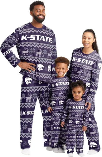 Miniatura 19 de FOCO - Conjunto de pijama familiar a juego con estampado llamativo del equipo de la NCAA, para unisex-adulto