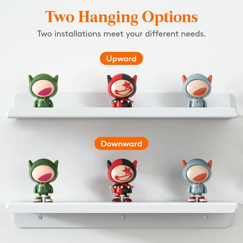 Miniatura 5 de Lifewit Estantes flotantes para pared, paquete de 4 estantes acrílicos blancos de 15 pulgadas, decoración de habitación para estantería/exhibición