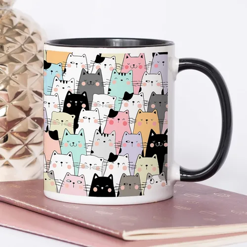 Miniatura 5 de YouNique Designs Tazas de café para gatos, taza de café portátil de 11 onzas, tazas de gato para amantes de los gatos, regalos para mujeres, taza