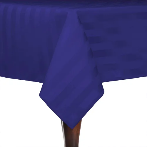 Miniatura 22 de Ultimate Textile Mantel rectangular de rayas satinadas, 59.8 x 90.2 in, color marrón oscuro