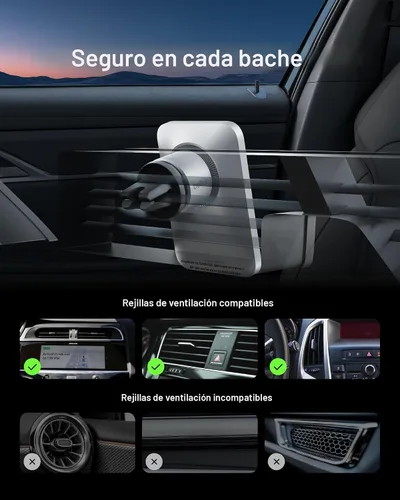 Miniatura 4 de Belkin MagSafe Vent Mount Pro - Soporte MagSafe para teléfono de automóvil, soporte magnético para teléfono compatible con iPhone 17, 16, 15
