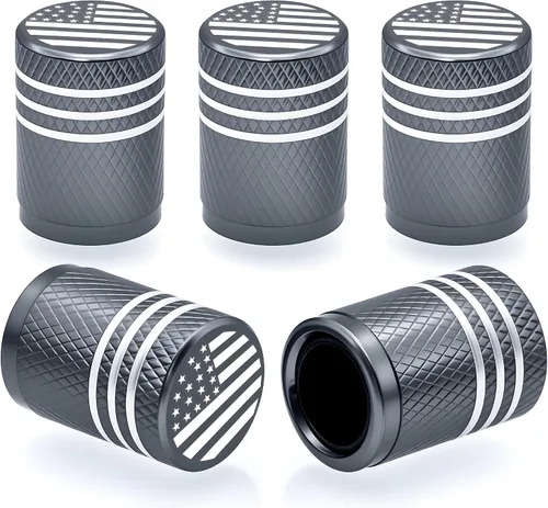 Miniatura 23 de 4 piezas tapones de válvula de neumático en forma de dados, cubiertas universales de válvula de neumático a prueba de polvo con núcleo de cobre