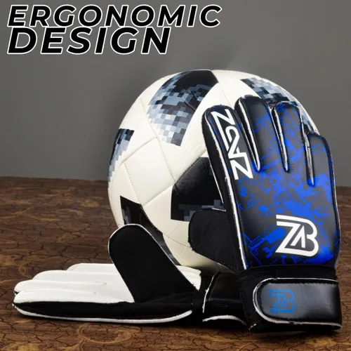 Miniatura 3 de ZABZ Guantes de portero para jóvenes, guantes de fútbol para niños, guantes de fútbol para niños, con agarre extra, protección de palma y muñeca