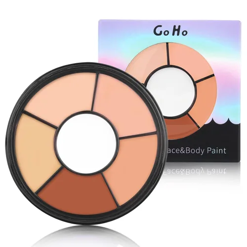 Miniatura 11 de Go Ho Pintura facial verde de 6 colores, crema lavable, fórmula facial para Halloween, cosplay, paleta de maquillaje FX, disfraces profesionales