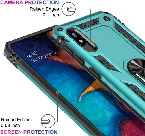 Miniatura 3 de IKAZZ Funda para Galaxy A10e con protector de pantalla, grado militar, a prueba de golpes, resistente, pasa prueba de caída de 16 pies con soporte