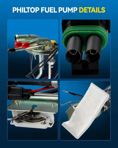 Miniatura 2 de PHILTOP Conjunto de bomba de combustible eléctrica para Chevrolet S10 1985-1991, GMC S15 1985-1990, GMC Sonoma 1991, GMC Syclone 1991, SP06B1H