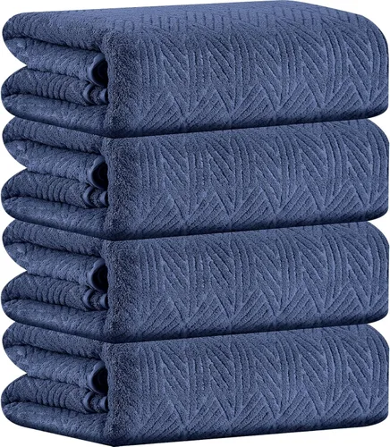 Miniatura 21 de CHINO Juego de 8 toallas de baño turquesa, 2 toallas grandes/2 toallas de mano/4 toallitas, toalla de baño grande de 600 GSM, toalla de secado