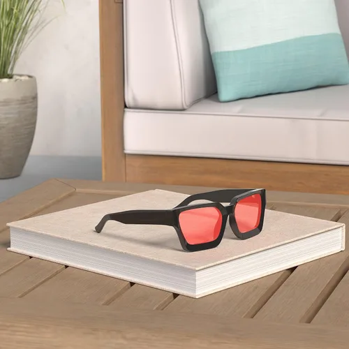 Miniatura 25 de VANLINKER Gafas de sol cuadradas gruesas para hombres y mujeres, retro, rectangulares, con protección UV400, VL9731