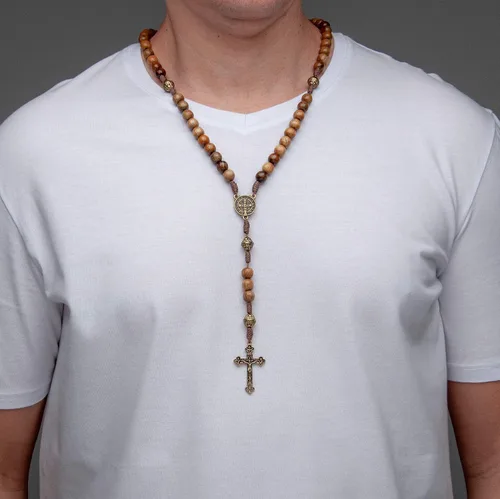 Miniatura 9 de Intercession Rosario de madera maciza hecho a mano Nuestro Padre Sagrado