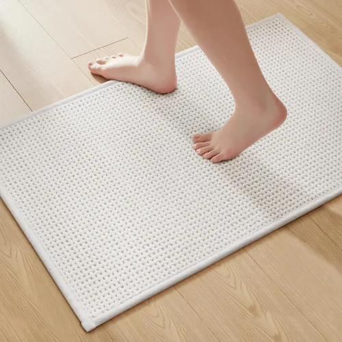 Miniatura 20 de GRANNY SAYS Tapetes de baño azules, de felpilla suave, absorbentes, de 20 x 32 pulgadas, alfombras de baño pequeñas antideslizantes, lavables