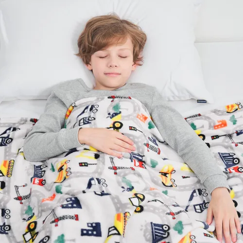 Miniatura 7 de Manta de camión Softan para niños, manta de franela suave y acogedora para niños y niñas, linda manta de camión para sofá, cama, regalo de Camión