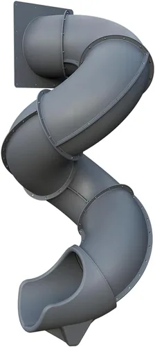 Tobogán Turbo Twister de 9 pies para juegos – Aventura de giro, paseo suave y seguro | TUSK Strong℠ (gris)
