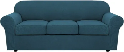Miniatura 16 de H.VERSAILTEX - 3 fundas de sofá elásticas para 2 cojines de sofá. Fundas para muebles de sala de estar (funda base más 2 fundas de cojín de asiento)