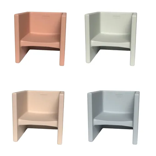 Miniatura 10 de Children's Factory Silla cúbica 3 en 1 para niños, muebles de aula de asientos flexibles, paquete de 1, color verde