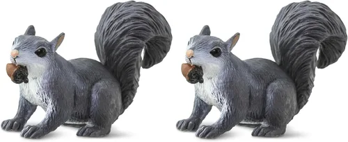 Safari Ltd. Figurina de Ardilla Gris - Figura de Vida Silvestre Realista de 3" - Juguete Educativo para Niños, Niñas y Niños de 3+ Años (Paquete de