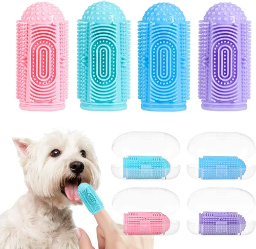 Miniatura 7 de Paquete de 8 cepillos de dientes para perros, kit de cepillado de dientes para perros, cepillo de dientes para limpieza de dientes y cuidado dental