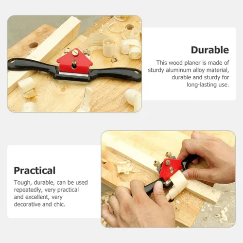 Miniatura 9 de Angoily Juego de herramientas de carpintería Cepilladoras para carpintería Cepilladora manual Herramienta de descorteza de escofina de madera