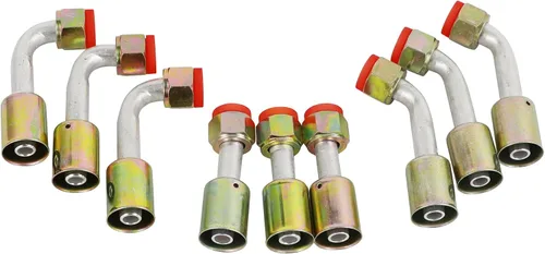 Miniatura 8 de Juego de accesorios de aire acondicionado #6 AC Juego de accesorios hembra con junta tórica Beadlock 5/8-18UNF Incluye recta 45 90 grados