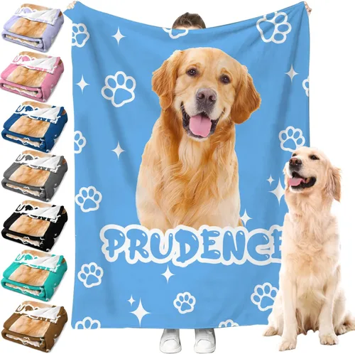 Miniatura 29 de Manta personalizada para perros con nombre – Manta personalizada para perros grandes, medianos y pequeños, manta suave y acogedora, regalo