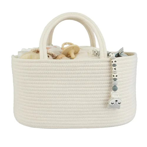 Miniatura 20 de XUANGUO Organizador Grande de Pañales para Bebé con Cuerda para Niña o Niño, Cesta de Almacenamiento para Guardería, Porta pañales Portátil, Bolsa