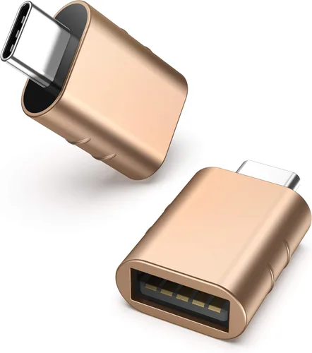 Syntech Paquete de 2 adaptadores USB C a USB, adaptador USB C macho a USB 3 hembra compatible con iPhone 17 Pro Max, MacBook Pro Air 2024, iMac,