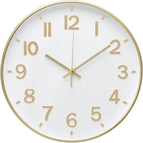 Miniatura 17 de Reloj de pared bakbrand de 12 pulgadas, negro, moderno, simple, de cuarzo, decorativo, silencioso, sin tictac, funciona con pilas, reloj redondo