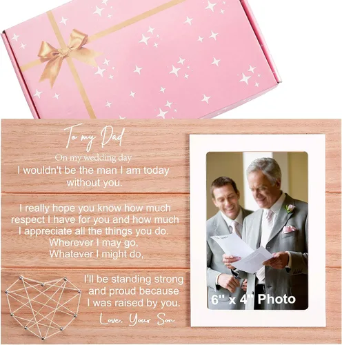 Miniatura 23 de Regalo de marco de fotos de boda para dama de honor de la novia, despedida de soltera, ducha nupcial para mejores amigas, hermana, mejor amiga - "Él