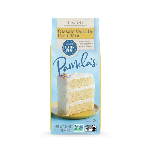 Miniatura 8 de Pamela's Products Mezcla de pastel sin gluten, vainilla clásica bolsas de 21 onzas (paquete de 6)