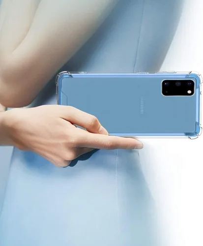 Miniatura 9 de KIOMY Funda transparente para Samsung Galaxy S20 Plus 5G Hybrid Hard PC Back con TPU suave parachoques [protección contra caídas de grado militar] a