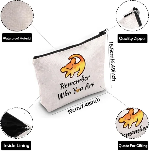 Miniatura 3 de ZJXHPO Bolsa de maquillaje Remeber Who You Are The Lion Inspire Gift Lion Inspire Bolsa de cosméticos Regalo de inspiración (Remember WYA)