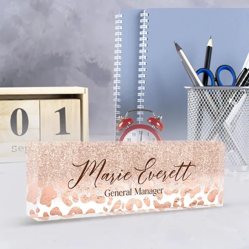 Miniatura 7 de Placa de Nombre Personalizada para Escritorio Placa de Nombre de Escritorio Personalizada Regalos Personalizados de Apreciación para Jefe