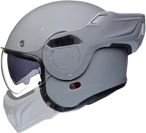Miniatura 10 de ILM Casco modular de motocicleta vintage de cara completa para adultos y hombres, ATV UTV con protector de barbilla reversible de 180° DOT
