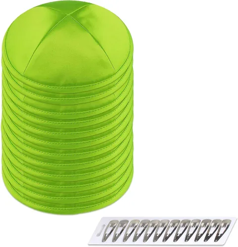 Miniatura 45 de Zion Judaica Deluxe Satin Kippot Bulk Packs Kippas o Kippa Individual Incluye Clips Kipa Gratis