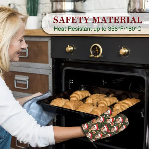Miniatura 5 de Manoplas de horno personalizadas para Navidad, juego de guantes de horno personalizados y soportes para ollas con foto, divertidos regalos