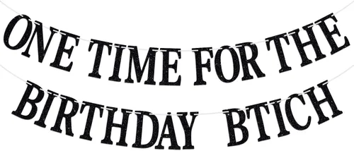 One Time for The Birthday Lady Banner – Fondos de feliz cumpleaños – Divertido letrero del día de nacimiento, suministros de decoración de fiesta de