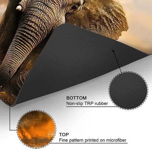 Miniatura 4 de Alfombra de baño de elefante africano naranja, antideslizante, lavable, para ducha, bañera, 17 x 24 pulgadas