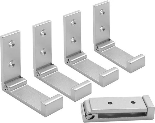 5 ganchos plegables para colgar en la pared, ganchos plegables de aleación de aluminio, gancho plegable de aleación de aluminio para toallas
