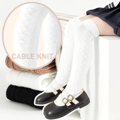 Miniatura 4 de Mini angel Calcetines hasta la rodilla para bebé, 35 pares, calcetines hasta la rodilla, calcetines de algodón sin costuras, calcetines de tubo