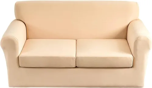 Miniatura 51 de Fundas elásticas para sofá de 1/2/3 cojines, funda estampada con fundas de cojín de asiento separadas, fundas de sofá lavables, protector de muebles