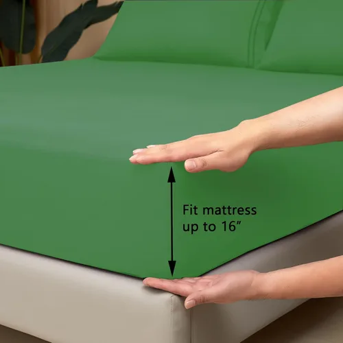 Miniatura 3 de Mejoroom Juego de Sábanas Tamaño King - Sábanas y Fundas de Almohada de Lujo Hotelero 1800 - Sábana Ajustable con Bolsillo Profundo de 16", Suave