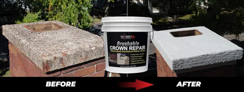 Miniatura 2 de ChimneyRx Brushable Crown Repair reparador de chimeneas, 1 galón