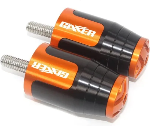 Miniatura 2 de Manillar de motocicleta, peso final, agarres para manillar, tapa antivibración, enchufe plateado para Suzuki Gixxer 150sf 250sf 155 accesorios Verde