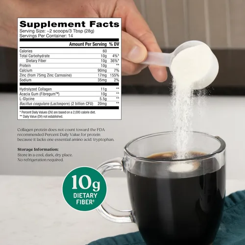 Miniatura 2 de Bulletproof Proteína de colágeno para la salud intestinal sin sabor, 14 onzas, péptidos de colágeno alimentados con pasto para apoyo intestinal
