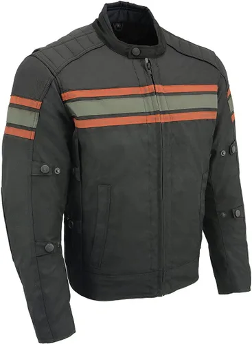 Milwaukee Performance MPM1751 - Chaqueta de piel para hombre, diseño de rayas, color negro