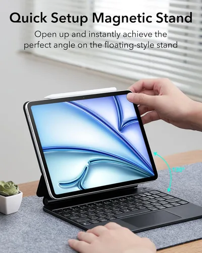 Miniatura 4 de ESR- Funda con teclado para iPad Air 11 (M3 2025/M2 2024), iPad Pro 11 y Air 5/4, Magic Case, soporte flotante, trackpad multitáctil preciso